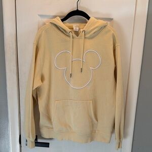 Yellow Hoodie with Mickey Mouse Outline